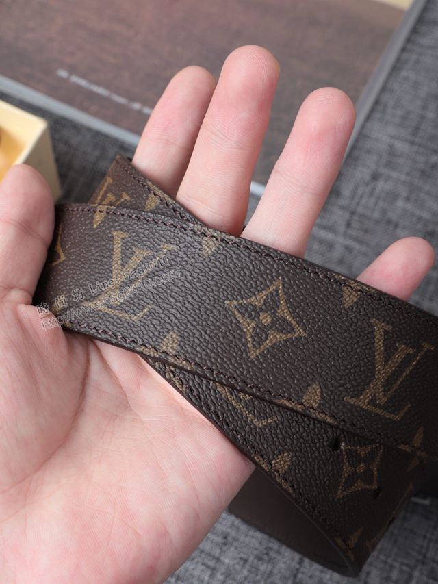 LV皮帶 經典LV腰帶系列 路易威登老花男士腰帶  xfp2108